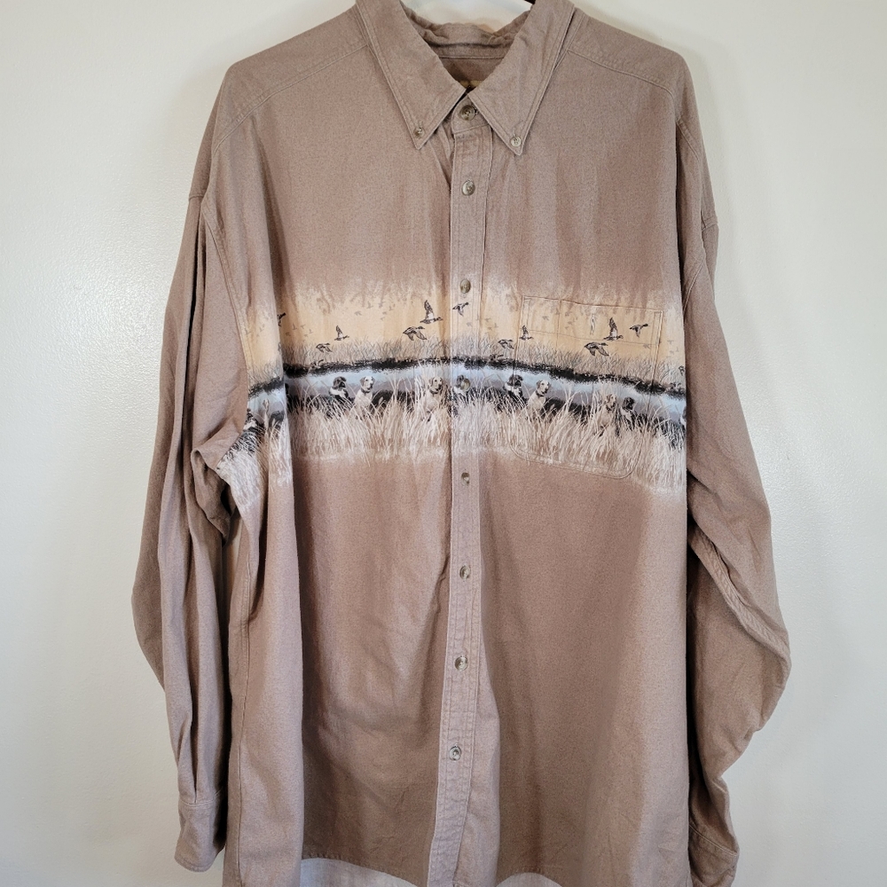 Cabela's Chamois Shirt 3XL Hunting Dogs